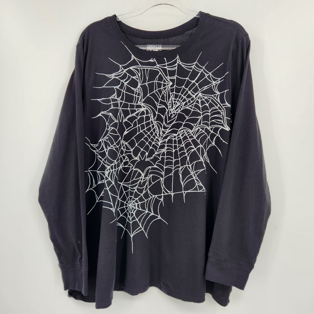 Torrid Bat Web Classic Fit Cotton Jersey Long Sleeve Tee Womens Plus Size 3X - Picture 6 of 6